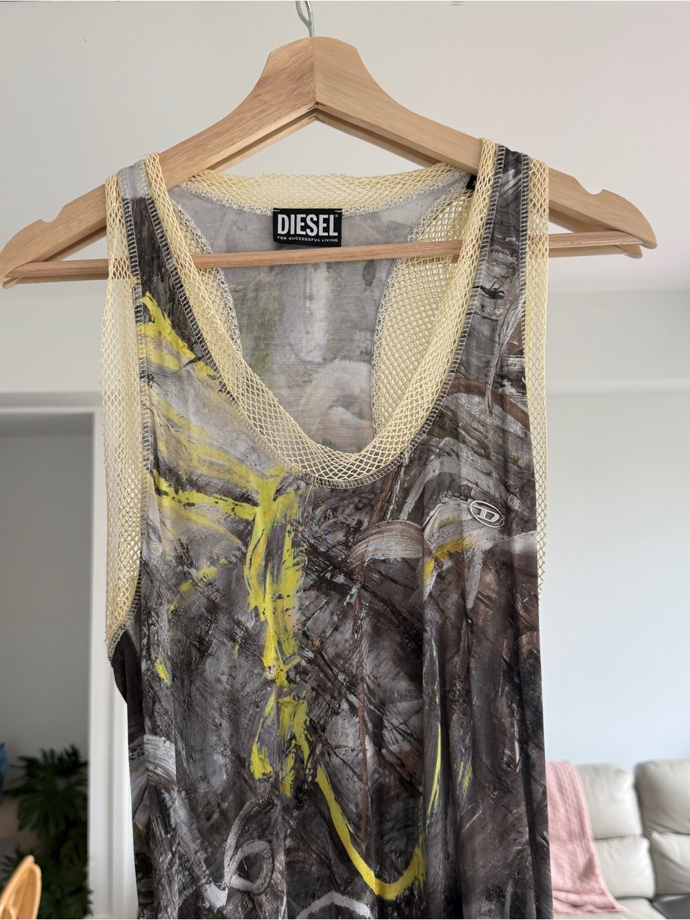 Diesel Print & Mesh Dress - Picture 4 of 5
